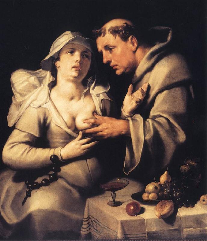 CORNELIS VAN HAARLEM The Monk and the Nun ds